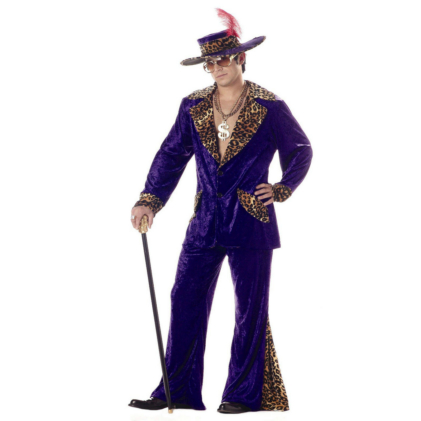 Pimp Purple Crushed Velvet Adult Costume 1 Pimp Purple Crushed Velvet Adult Costume