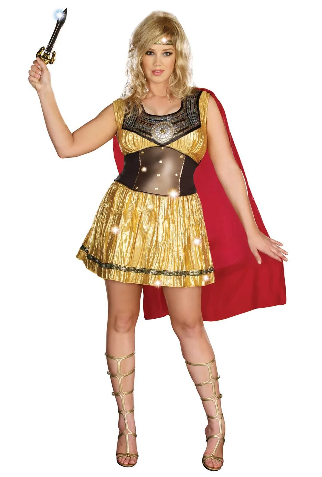 Golden Warrior Adult Plus Costume 1 Golden Warrior Adult Plus Costume